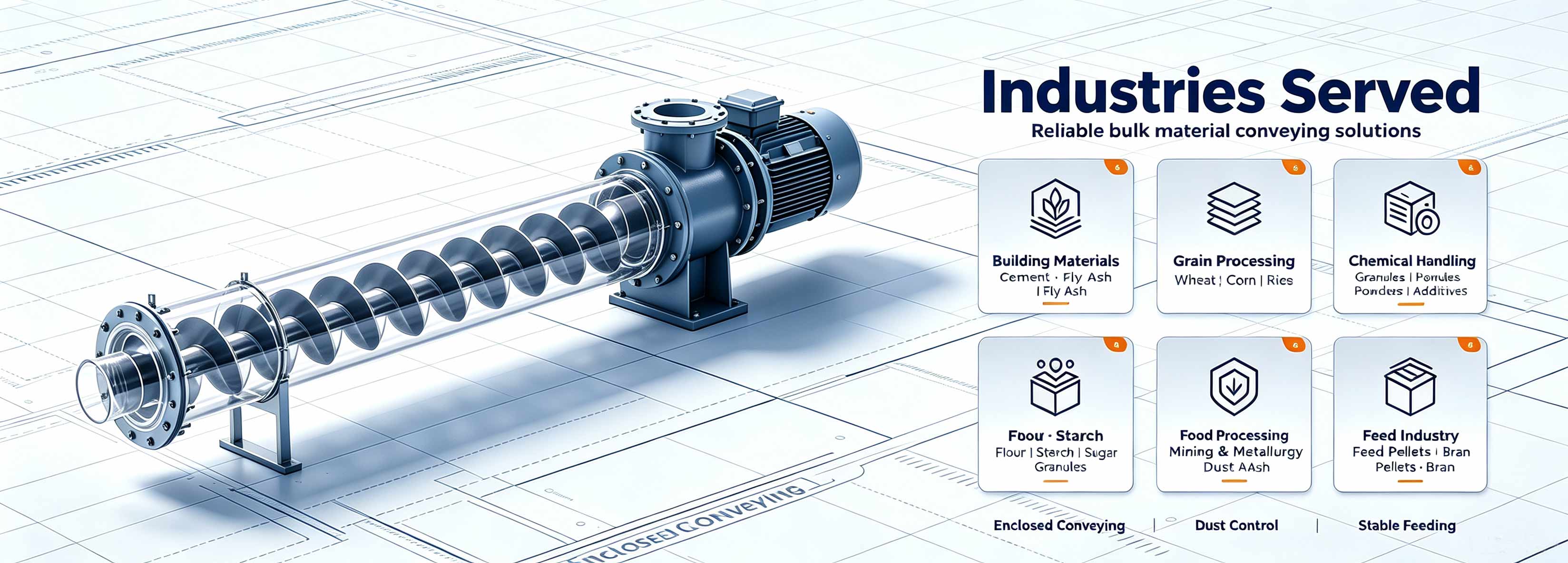 Applicable-Industries-of-Tubular-Screw-Conveyor