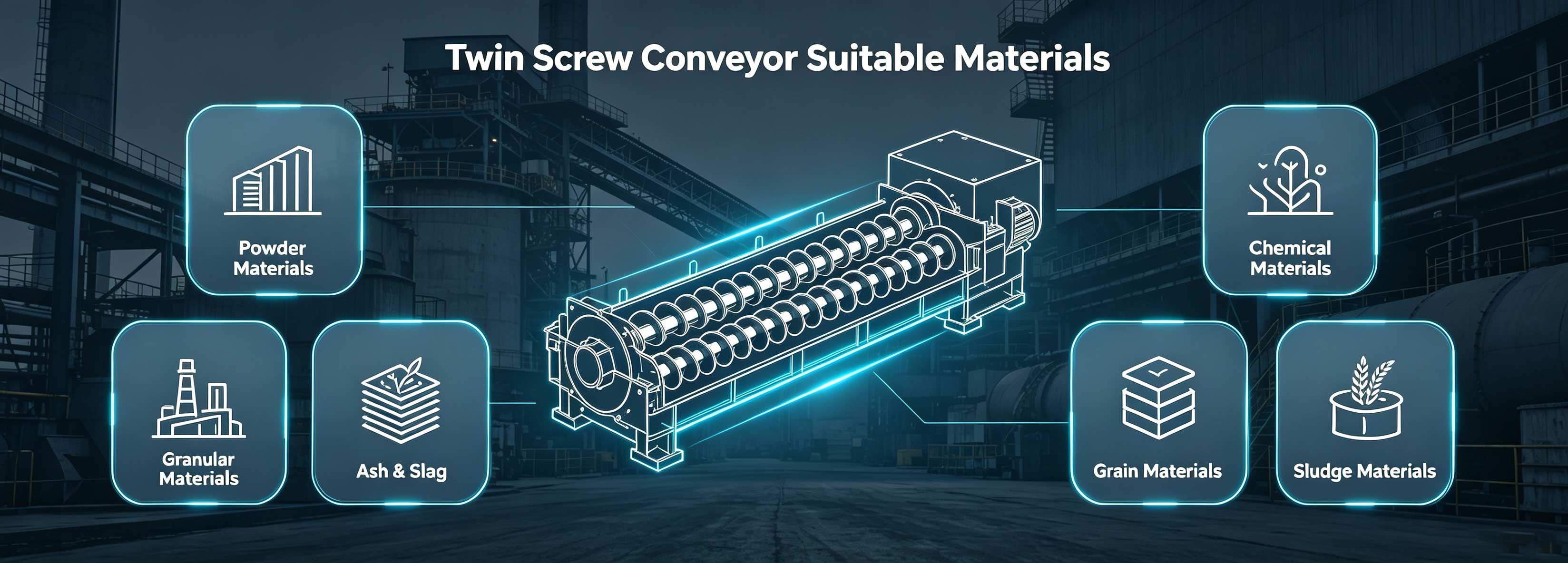 Twin-Screw-Conveyor-Suitable-Materials